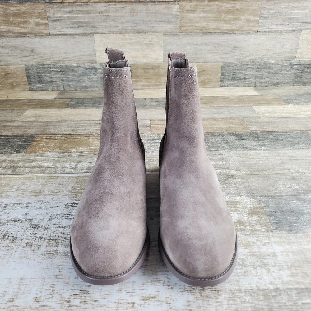 Saint Morta Nomad Men Chelsea Boots Sz 9 Taupe Mocha Suede Elastic Panel Slip On